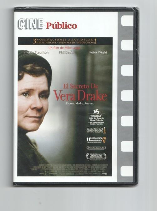 DVD pelicula: El Secreto de Vera Drake, un film de Mike Leigh. Cine Publico