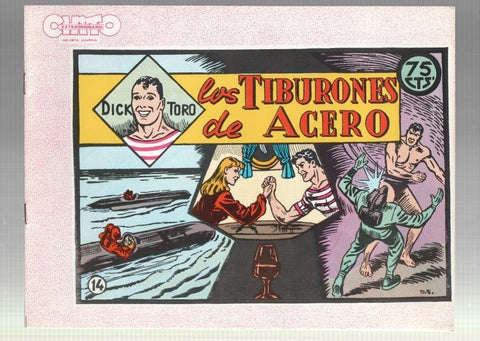 Dick Toro facsimil numero 14: Los tiburones de acero,  trasera dibujo baile: Ball de la coca