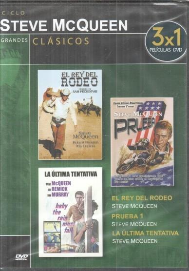 DVD 3x1: El rey del rodeo / Prueba 1 / La ultima tentativa (Steve McQueen). Coleccion Grandes Clasicos: Ciclo Steve McQueen.