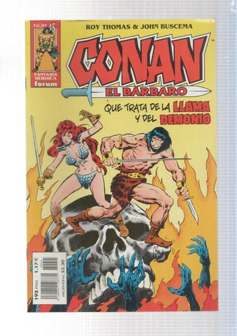 Planeta: Conan el barbaro numero 45: Que trata de la llama y el demonio