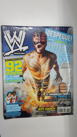 Revista lucha libre: WWE Magazine año II num 18, agosto 2009. Jeff Hardy contesta a vuestras preguntas, Opinion de Eminem, Lil Wayne, Ludacris sobre la WWE