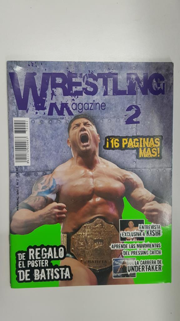 Revista lucha libre: Wrestling Magazine año II nr 2. Poster de regalo de Batista. Articulo sobre la carrera de Undertarker