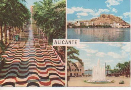Postal E04034: Vistas de Alicante