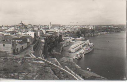 Postal E04043: Postal B/N Vista General, Mahon-Menorca