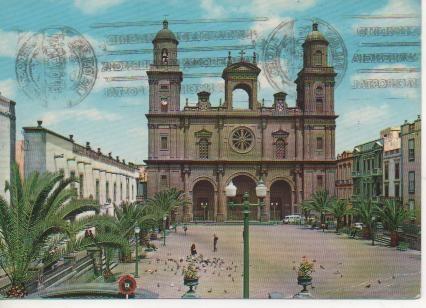 Postal E04024: Catedral y Plaza de Sta.Ana, Las Palmas de Gran Canaria