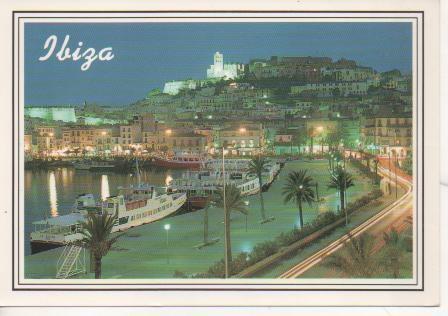 Postal E04072: Vista Nocturna de Ibiza