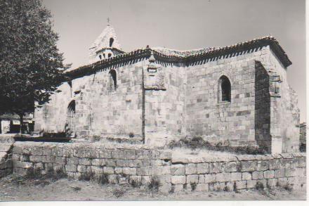 Postal E04219: Postal B/N Iglesia de Santa Cecilia.Salas de los Infantes, Burgos