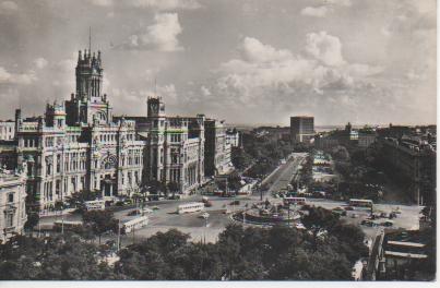 Postal E04191: PostalB/N  Paseo del Prado y Casa de Correos, Madrid