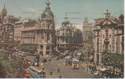 Postal E04201: Calle de Alcalá y Avenida de José Antonio, Madrid