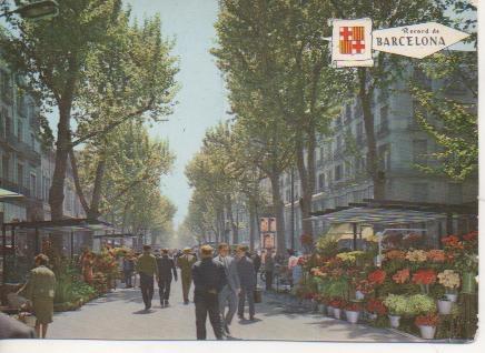 Postal E04114: Rambla de las Flores, Barcelona