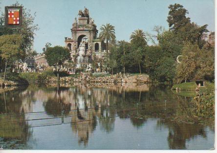 Postal E04136: Cascadadel Parque de la Ciudadela, Barcelona