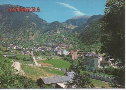 Postal E04125: Vista general Encamp, Principat d'Andorra