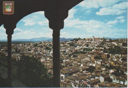 Postal E03760: Albaicin visto desde la Alhambra, Granada