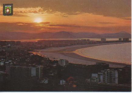 Postal E03778: Puesta del Sol desde "El Risco", Laredo, Santander