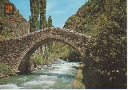 Postal E03899: La Massana, Pont Romànic de Sant Antoni, Valls d'Andorra