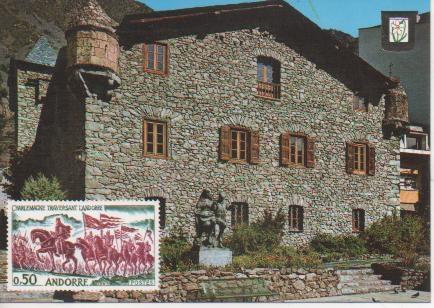 Postal E03894: Casa de la Vall, Andorra la Vella,Valls d'Andorra