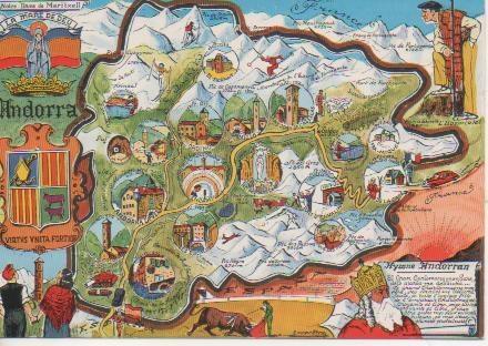 Postal E03889: Plan Touristique de l'Andorre