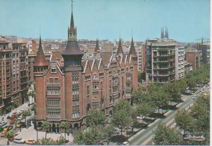 Postal E03876: Avenida del Generalísimo y cas de las Punxas, Barcelona