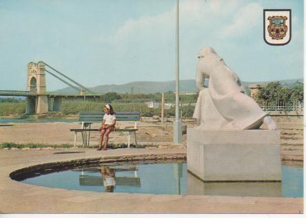 Postal E03908: Mujer arrocera-Plaza de la Paz,Amposta, Tarragona