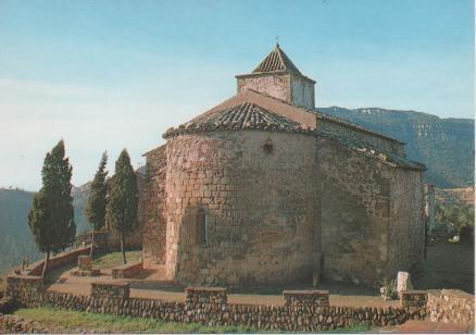 Postal E03919: Absis Romànic de l'Església Parroquial de St. Vicent-Albarca, Priorat