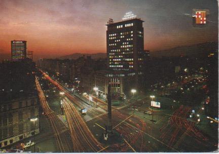 Postal E03817: Avenida Generalisimo Franco y Paseo de Gracia, Barcelona