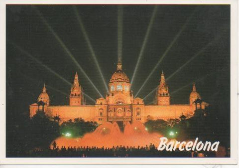 Postal E03845: Fonts daurades de Montjuïc, Barcelona