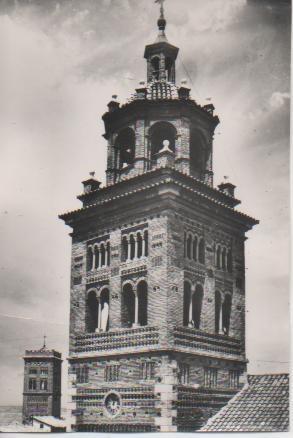 Postal E04634: Postal B/N Torre Catedral y San Martín, Teruel