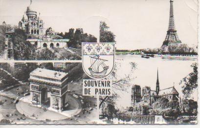 Postal E04630: Souvenir de Paris