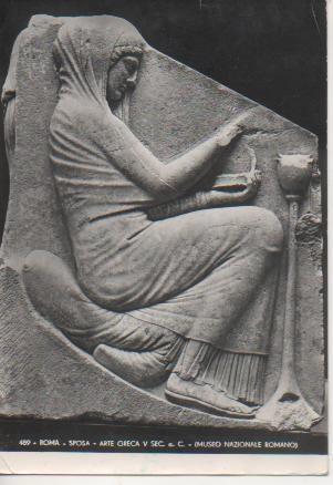 Postal E04536: Roma-Sposa-Arte Greca V Sec a-C-Museo Nazionale Romano