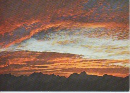 Postal E04516: Amanecer en el Pirineo Navarro desde Lakartxela-Isaba. V. Roncal Nav.