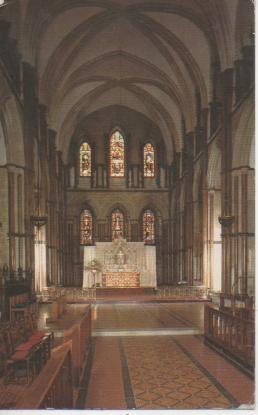 Postal E04554: Rochester Cathedral, The Quire and High Altar