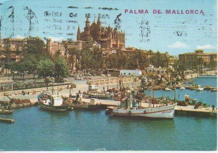 Postal E04745: La Catedral desde el muelle de los Pescadores, Palma de Mallorca