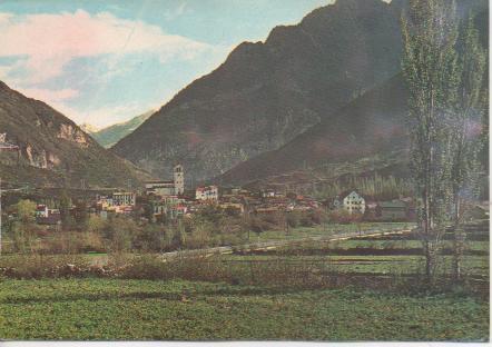 Postal E04742: Vista parcial del barrio de San Pedro, Biescas