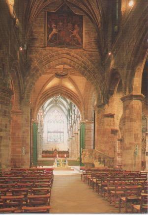Postal E04760: The Santuary looking West.St Giles' Cathedral, Edimburgh