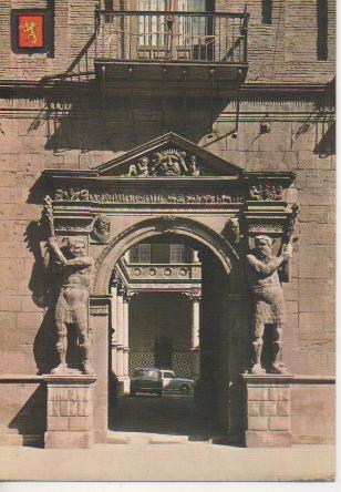 Postal E04650: Puerta del Palacio de Justicia, Zaragoza