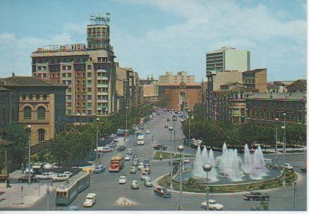 Postal E04680: Plaza de Paraiso y Paseo de Pamplona, Zaragoza