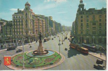 Postal E04676: Plaza de España y venida de la Independencia, Zaragoza