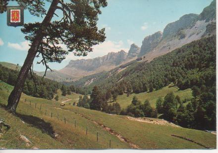 Postal E04673: Collado de Alano Anso "Valle de Zuriza" Huesca, Pirineo Aragones