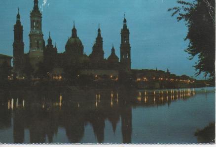 Postal E04656: Rio Ebro y Basilica del Pilar, Zaragoza