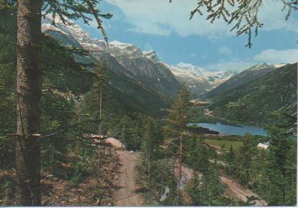 Postal E04663: Valle de Pineta y Presa del Río Cinca Bielsa, Pirineo Aragones