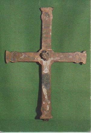 Postal E04712: Crucifijo de esmaltes. S XII-Museo Diocesano, Seo de Urgel