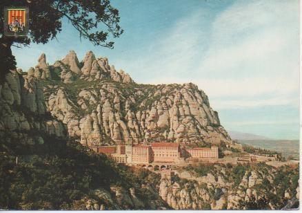 Postal E04323: El Monasterio desde el camino de San Miguel, Montserrat