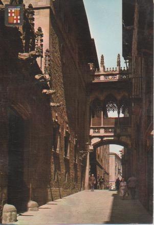 Postal E04300: Arco Gótico en la calle del Obispo Irurita, Barcelona