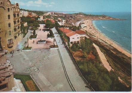 Postal E04328: Balcón del Mediterraneo, al fondo Playa del Milagro, Tarragona