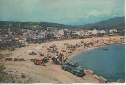 Postal E04355: Vista de la playa,Tossa, Costa Brava
