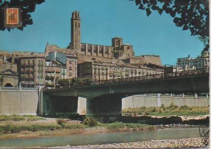 Postal E04359: Rio Segre y Seo Antigua, Lerida