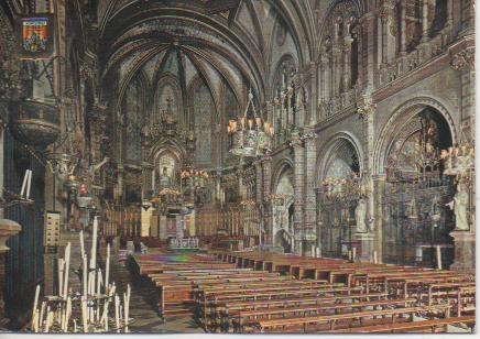 Postal E04360: Interior de Basílica, Montserrat