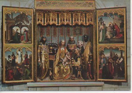 Postal E04246: Tríptico. Adoracion de los Reyes.colegiata de Covarrubias, Burgos