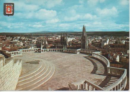 Postal E04276: Vista parcial desde el mirador del Castill,Burgos