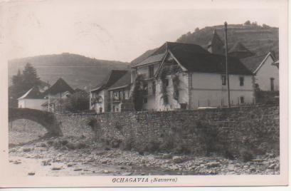 Postal E04435: Postal B/N Vista de Ochagavia, Navarra